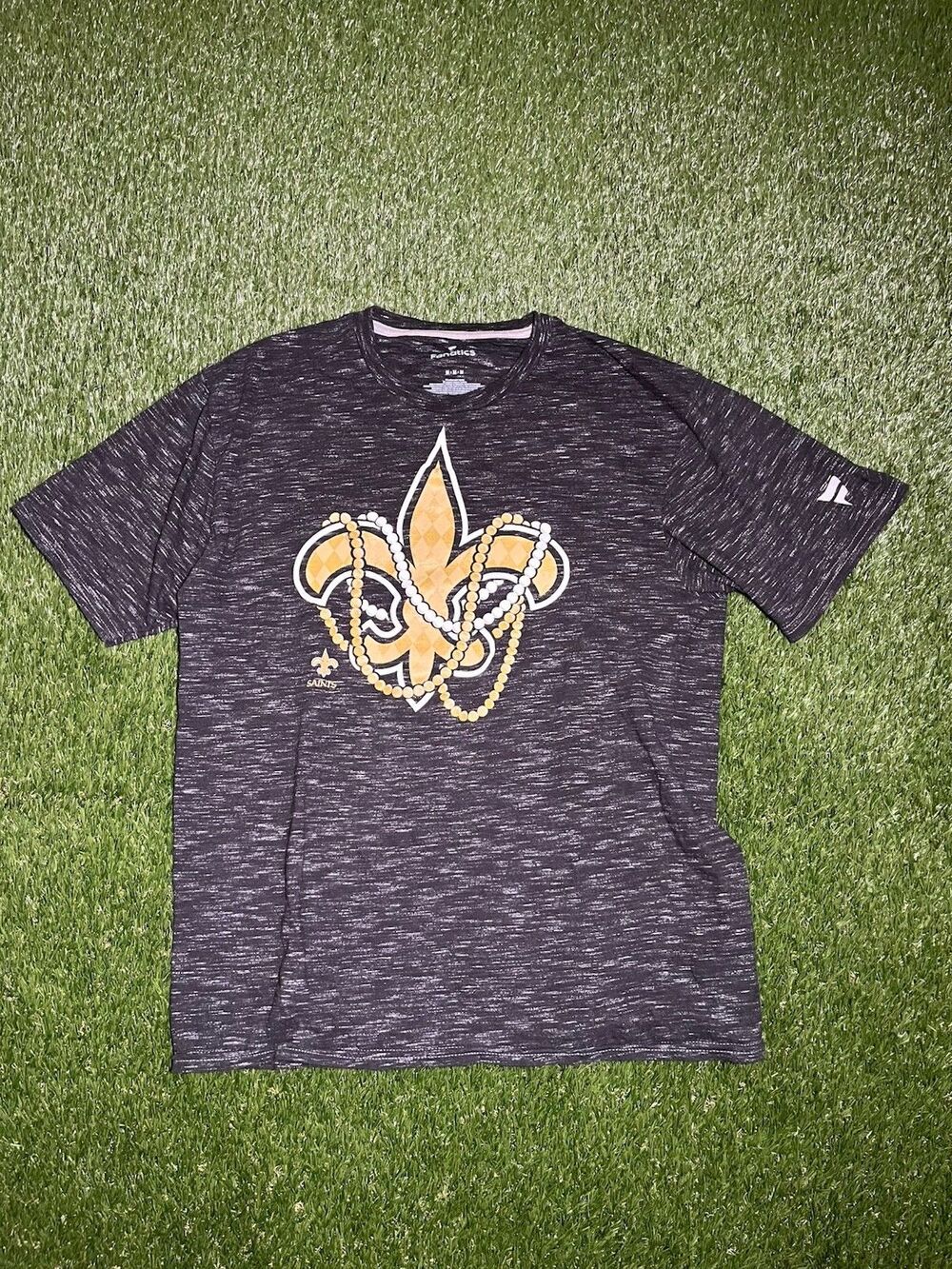 Fanatics New Orleans Saints NFL Football Black Gray Heather Shirt M Official
